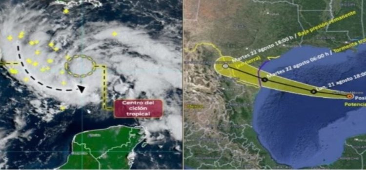 México emite alerta por potencial ciclónico frente a Tamaulipas