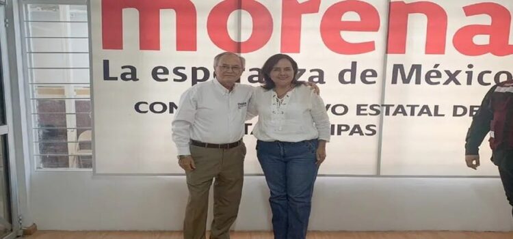 Marcos Zuviri Rivera en el cargo como el nuevo presidente de Morena en Tamaulipas