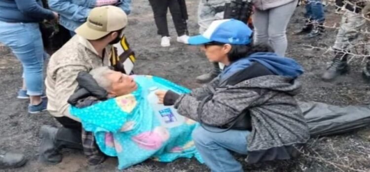 Un adulto mayor de 85 años fue rescatado tras caer en una brecha de Tamaulipas