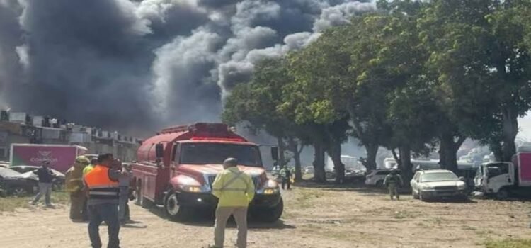 Son evacuadas varias viviendas por el fuerte incendio en Predio de Altamira
