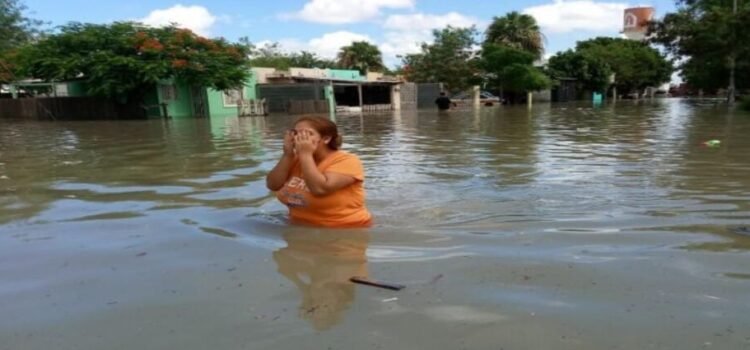 Una fuerte tromba azotó a las ciudades fronterizas de Tamaulipas