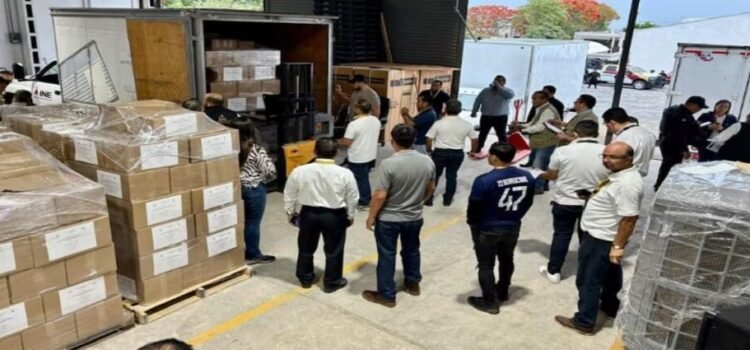 Dan salida al traslado de boletas y material electoral a los 43 municipios de Tamaulipas
