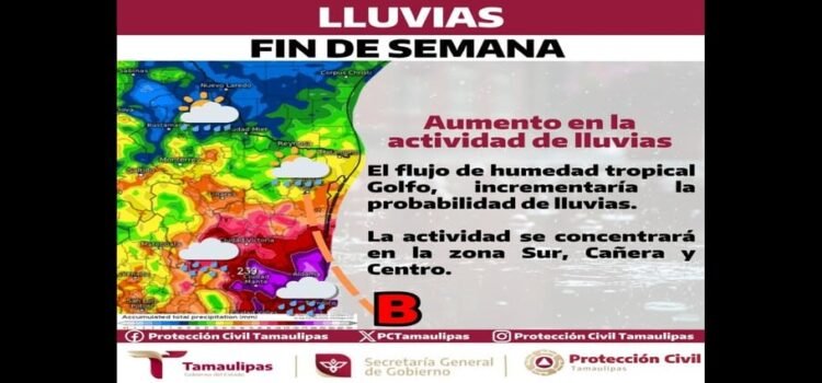 Un posible ciclón se forma en el Atlántico y se esperan más lluvias para el estado de Tamaulipas