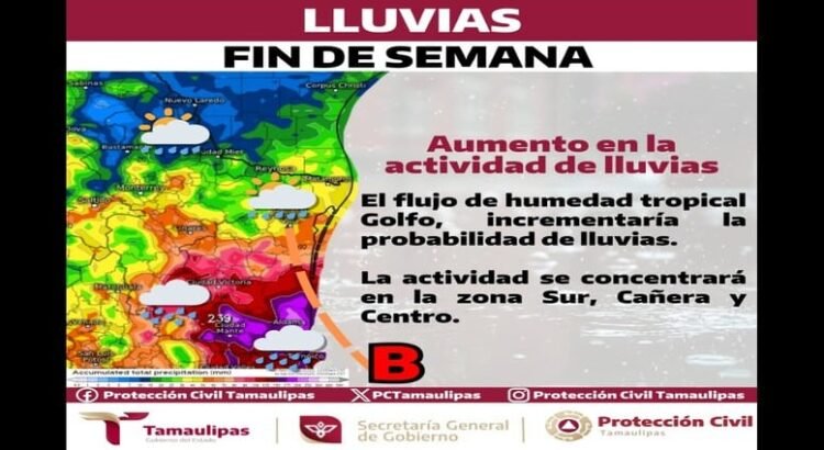 Un posible ciclón se forma en el Atlántico y se esperan más lluvias para el estado de Tamaulipas