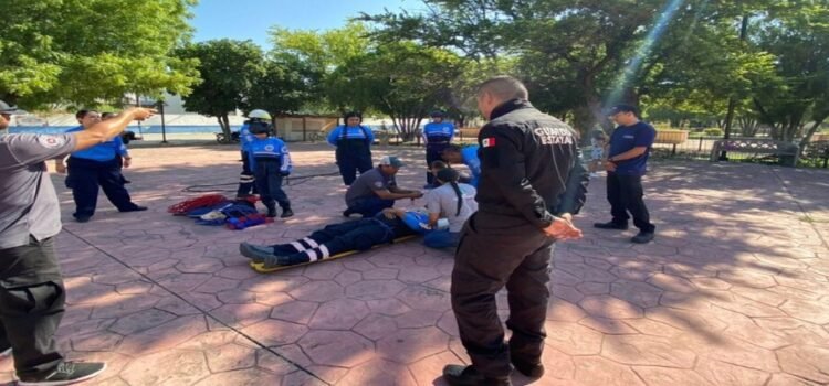 La Guardia Estatal de Güémez recibieron la capacitación en Levantamiento de Pacientes y Control y Descenso Nacional de Emergencias