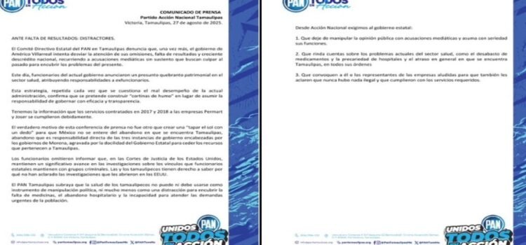Una denuncia de quebranto en Salud-Tamaulipas es para encubrir problemas del gobierno actual