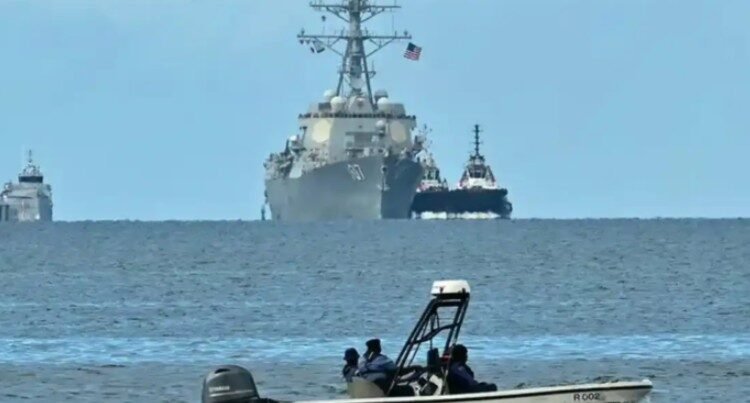 Llega buque de guerra de Estados Unidos a Trinidad y Tobago