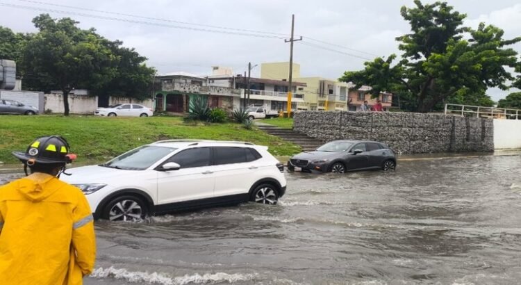 Las fuertes lluvias causaron afectaciones en el sur de Tamaulipas por inestabilidad tropical del Golfo de México