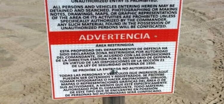 Extranjeros colocan señalamientos de “zona restringida” en Playa Bagdad en Tamaulipas