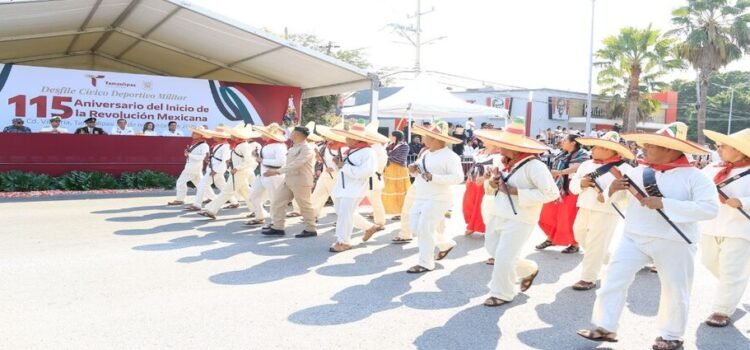 En el estado de Tamaulipas conmemora el 115 Aniversario de la Revolución Mexicana