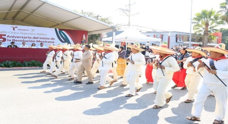 En el estado de Tamaulipas conmemora el 115 Aniversario de la Revolución Mexicana